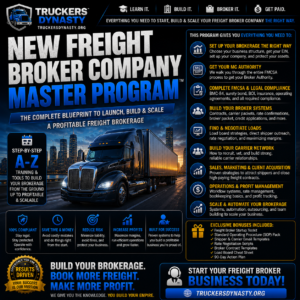 NEW FREIGHT BROKER COMPANY MASTER PROGRAM