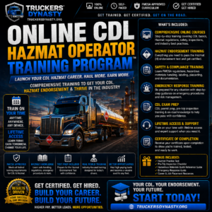 Online CDL Hazmat Operator Training Program