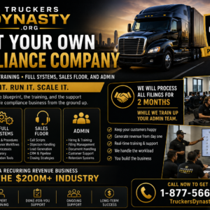 TRUCKERS DYNASTY MASTERCLASS INTERNATIONAL FUEL TAX AGREEMENT (IFTA) DOMINATION PROGRAM™ “From Confused Driver to Interstate Compliance Expert”
